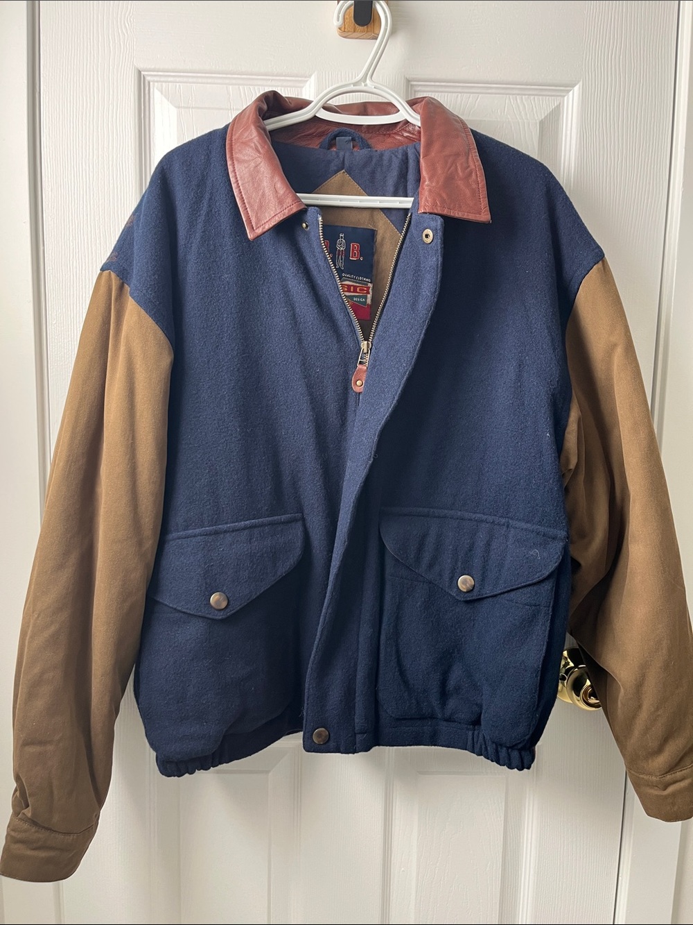 Vintage Men’s B for B Wool Bomber Jacket